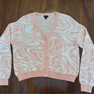 Art Class Peach and Cream Cardigan